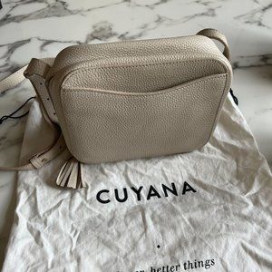 Cuyana Mini Tassel Bag, Ecru